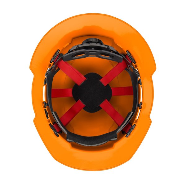 Full Brim Orange Full Brim Vented Hard Hat w/6pt Ratcheting Suspension - Type 1, Class C