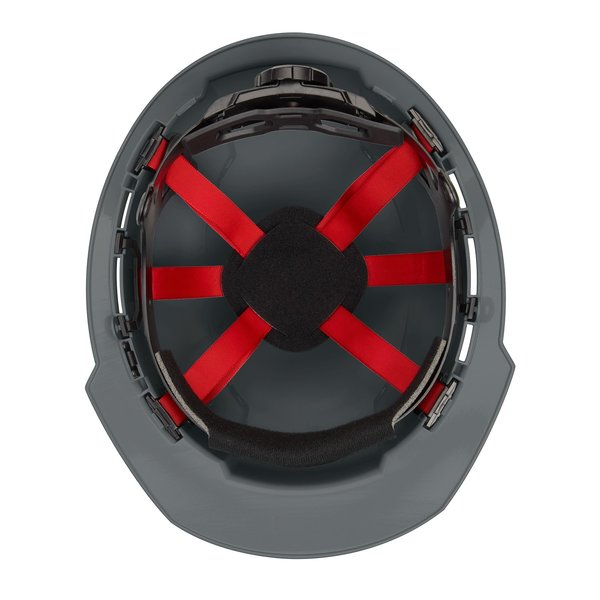 Front Brim Gray Front Brim Vented Hard Hat w/6pt Ratcheting Suspension - Type 1, Class C