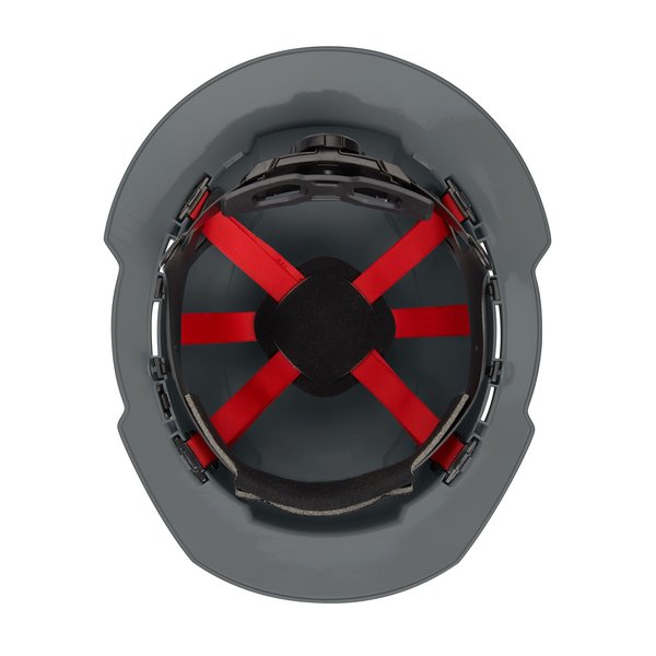 Full Brim Gray Full Brim Vented Hard Hat w/6pt Ratcheting Suspension - Type 1, Class C