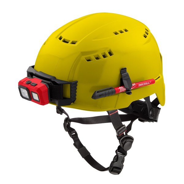 Climbing Yellow Vented Safety Helmet - Type 2, Class C, Type 2, Class C
