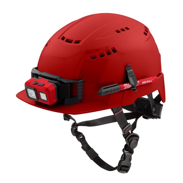 Front Brim Red Front Brim Vented Safety Helmet - Type 2, Class C, Type 2, Class C