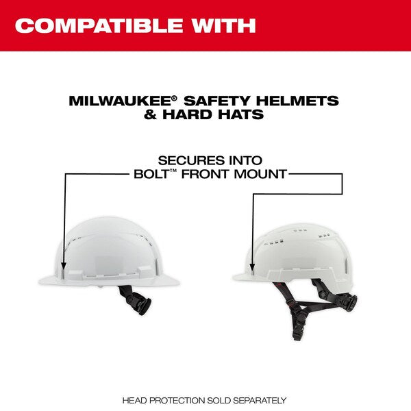 BOLT Clear Dual Coat Lens Eye Visor for Milwaukee Safety Helmets and Hard Hats