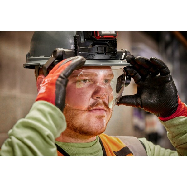 BOLT Clear Dual Coat Lens Eye Visor for Milwaukee Safety Helmets and Hard Hats