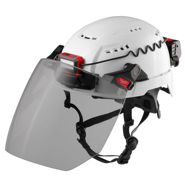BOLT Gray Dual Coat Lens Full Face Shield for Milwaukee No-Brim Safety Helmets