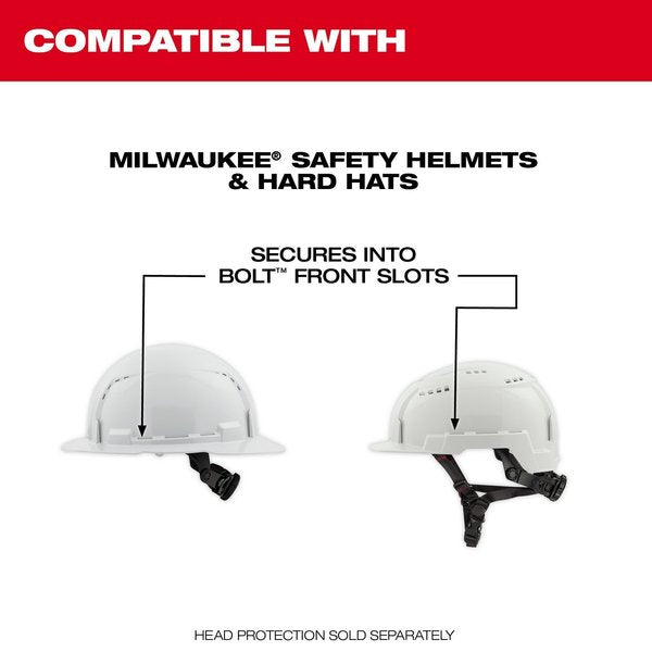 BOLT Metal Mesh Full Face Shield for Milwaukee Safety Helmets and Hard Hats