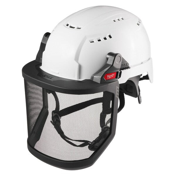 BOLT Metal Mesh Full Face Shield for Milwaukee No-Brim Safety Helmets