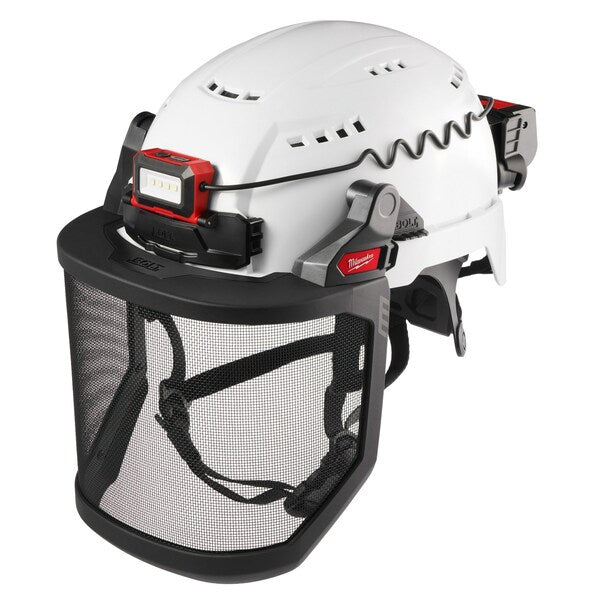 BOLT Metal Mesh Full Face Shield for Milwaukee No-Brim Safety Helmets