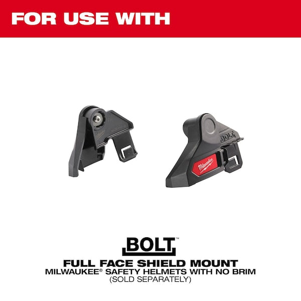 Replacement Gray Dual Coat Full Face Shield Lens for BOLT No-Brim Safety Helmet Mount (5 pk)