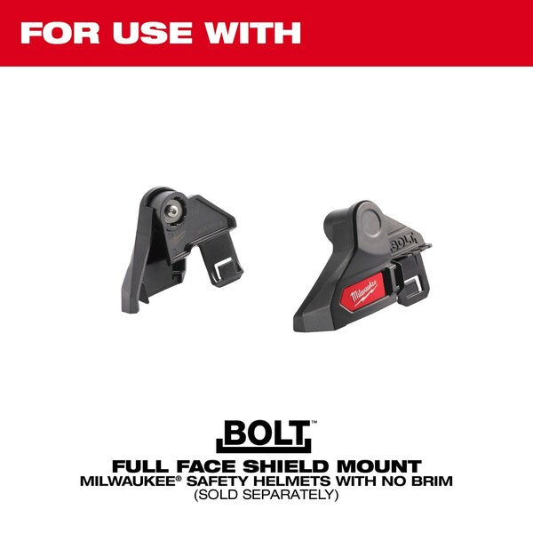 Replacement Gray Dual Coat Full Face Shield Lens for BOLT No-Brim Safety Helmet Mount (10 pk)
