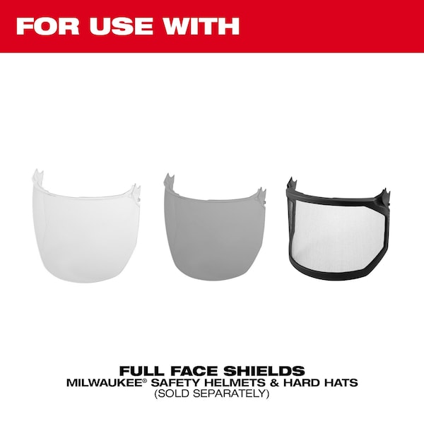 Replacement Safety Helmet and Hard Hat Mount for BOLT Full Face Shield