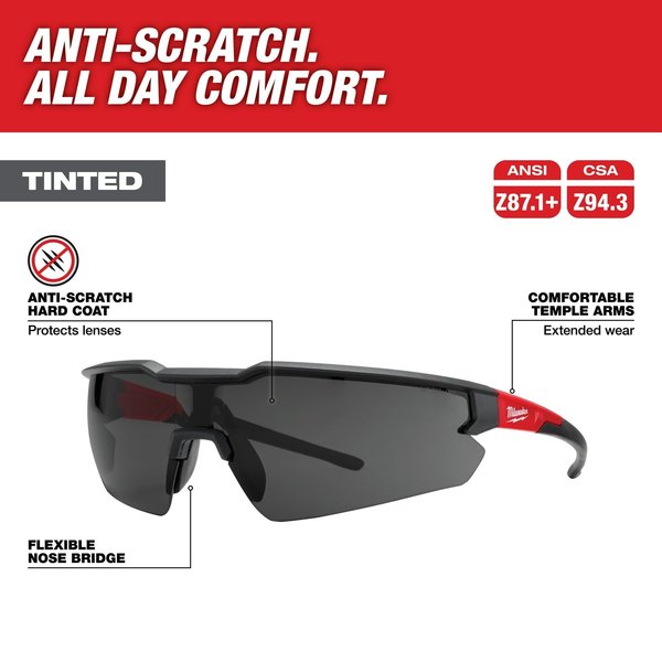 Safety Glasses - Tinted Anti-Scratch Lenses (Polybag), Tinted Polycarbonate Lens