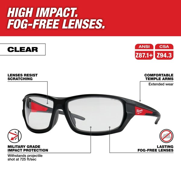 Clear Performance Safety Glasses (Polybag)