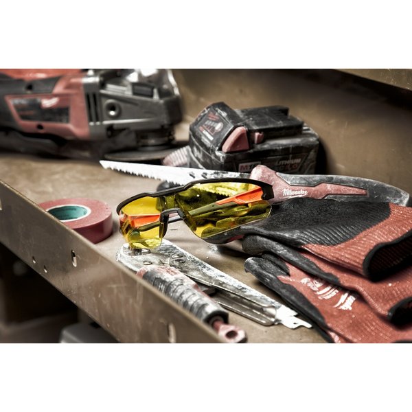 Safety Glasses - Yellow Anti-Scratch Lenses (Polybag), Yellow Polycarbonate Lens, Anti-Scratch