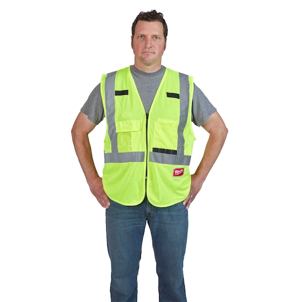 Class 2 High Visibility Yellow Safety Vest - S/M