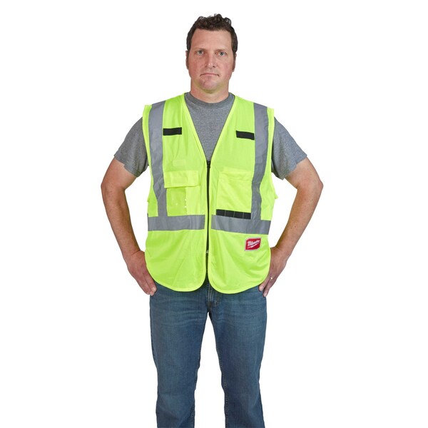 Class 2 High Visibility Yellow Safety Vest - 2XL/3XL