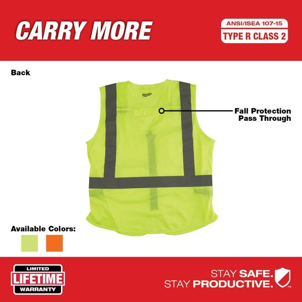 Class 2 High Visibility Yellow Safety Vest - 4XL/5XL
