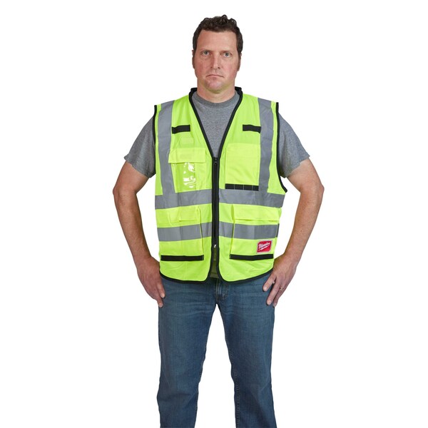 Class 2 High Visibility Yellow Performance Safety Vest - L/XL