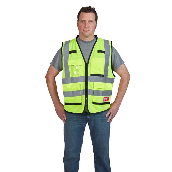 Class 2 High Visibility Yellow Performance Safety Vest - 2XL/3XL