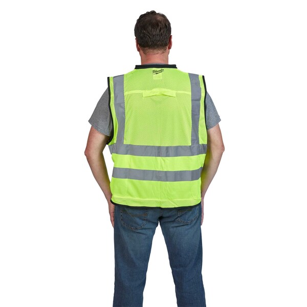 Class 2 High Visibility Yellow Performance Safety Vest - L/XL