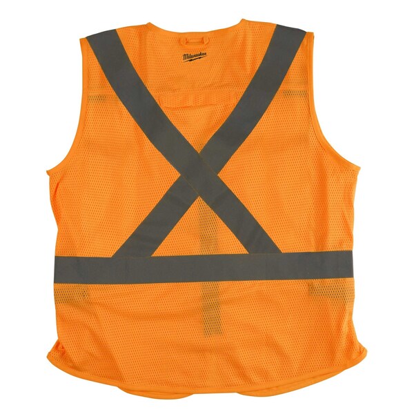 Class 2 High Visibility Orange  Safety Vest - 4XL/5XL (CSA)