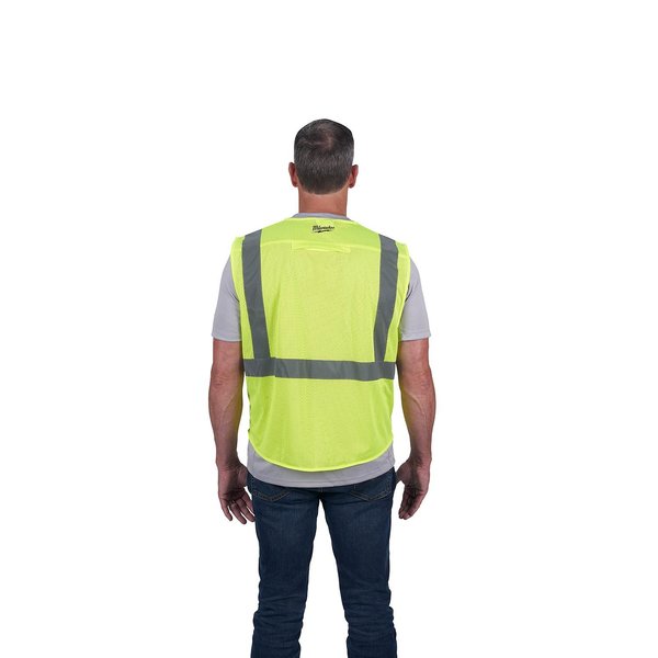 Class 2 High Visibility Yellow Mesh Safety Vest - 4X-Large/5X-Large