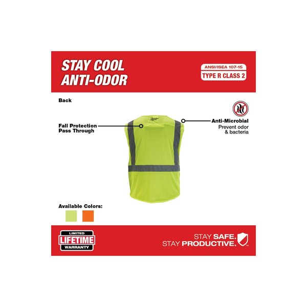 Class 2 High Visibility Yellow Mesh Safety Vest - 4X-Large/5X-Large