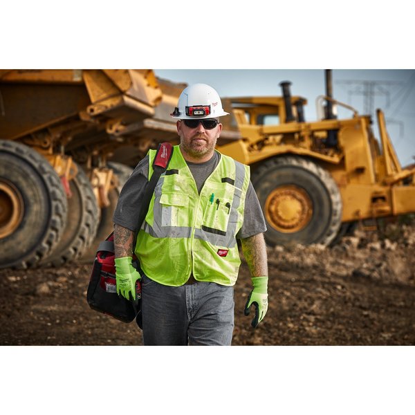 Class 2 Breakaway High Visibility Yellow Mesh Safety Vest - Large/X-Large