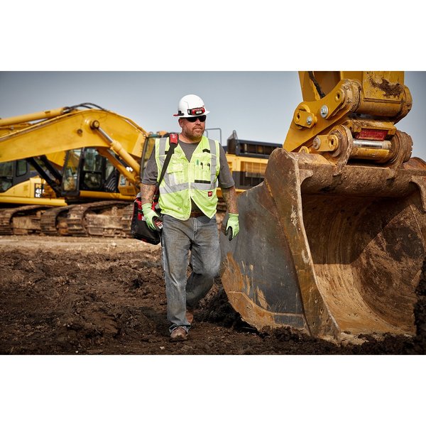 Class 2 Breakaway High Visibility Yellow Mesh Safety Vest - Large/X-Large