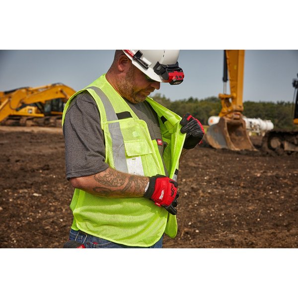Class 2 Breakaway High Visibility Yellow Mesh Safety Vest - Large/X-Large