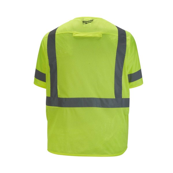 Class 3 High Visibility Yellow Safety Vest - 4X-Large/5X-Large