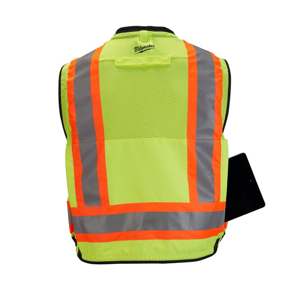Class 2 Surveyor's High Visibility Yellow Safety Vest - Large/X-Large