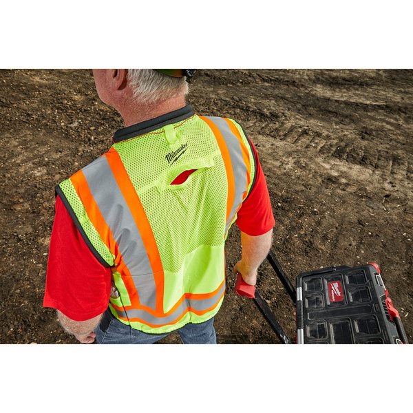 Class 2 Surveyor's High Visibility Orange Safety Vest - Large/X-Large