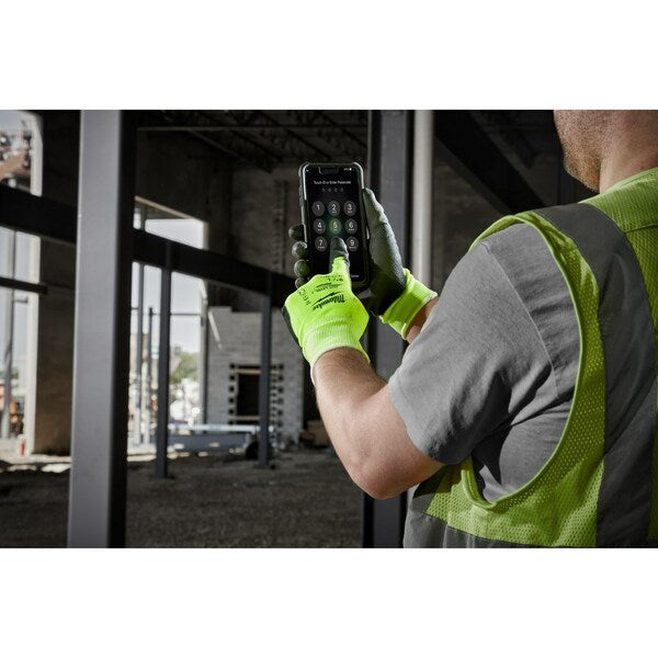 Level 1 Cut Resistant High Visibility Polyurethane Dipped Gloves - Large (12 pair)
