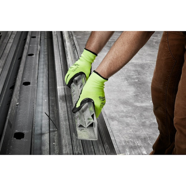 High Visibility Cut Level 3 Polyurethane Dipped Gloves - S