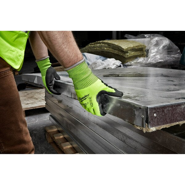 High Visibility Cut Level 4 Polyurethane Dipped - L