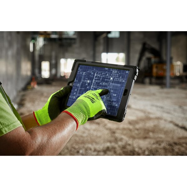Level 5 Cut Resistant High Visibility Polyurethane Dipped Gloves - Small (12 pair)