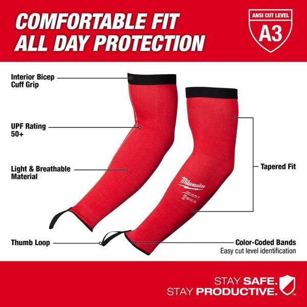 18 in. Level 3 Cut Resistant Protective Sleeves (12 pair)
