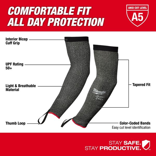 16 in. Level 5 Cut Resistant Protective Sleeves