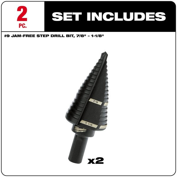 Step Drill Bit Set #9 - 2PC