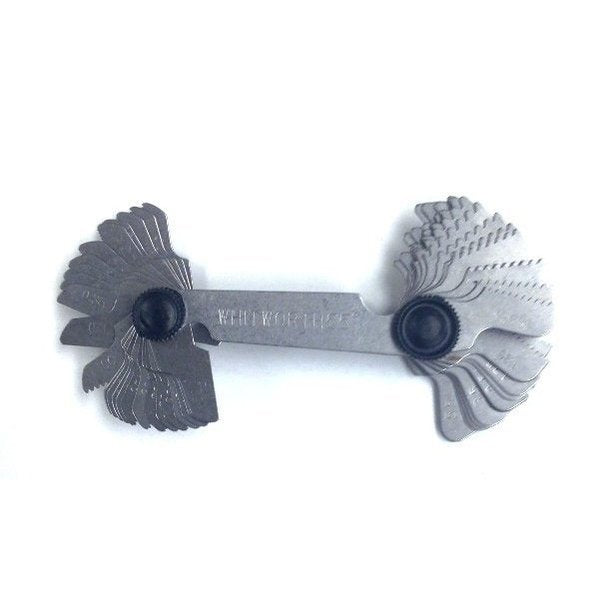 52 Piece 4-62 TPI 55 Degree & .25-6mm 60 Degree Screw Pitch Gage