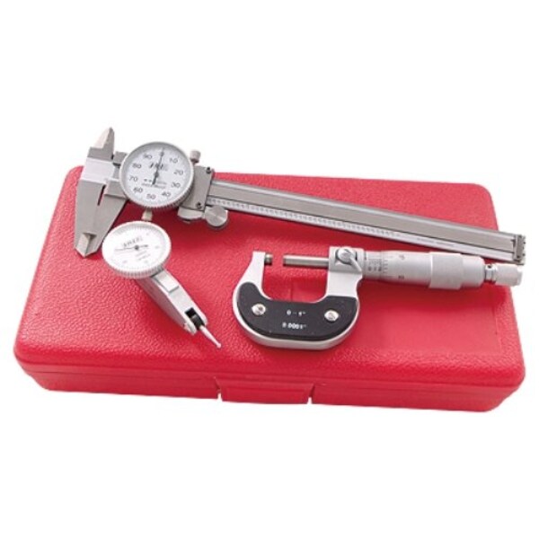 Pro-Series 3 Piece Caliper & Micrometer & Indicator Inspection Kit