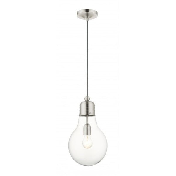 Brushed Nickel Pendant, 1 Light