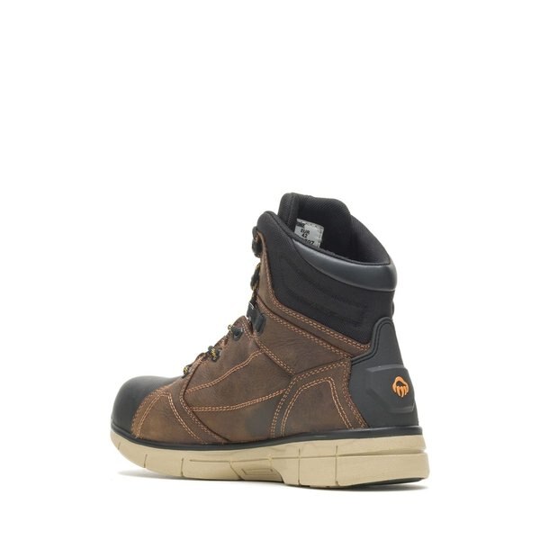 Size 7 Men's 6 in Work Boot Composite Work Boot, Brown