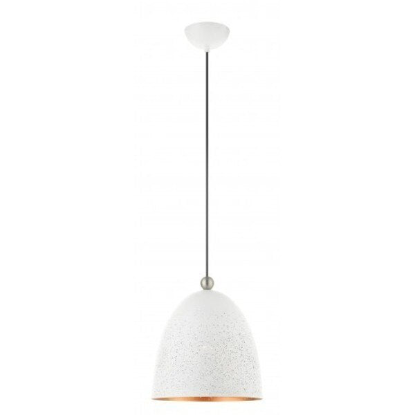 White with Brushed Nickel Accents Pendan