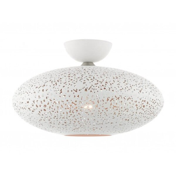White with Brushed Nickel Accents Semi F