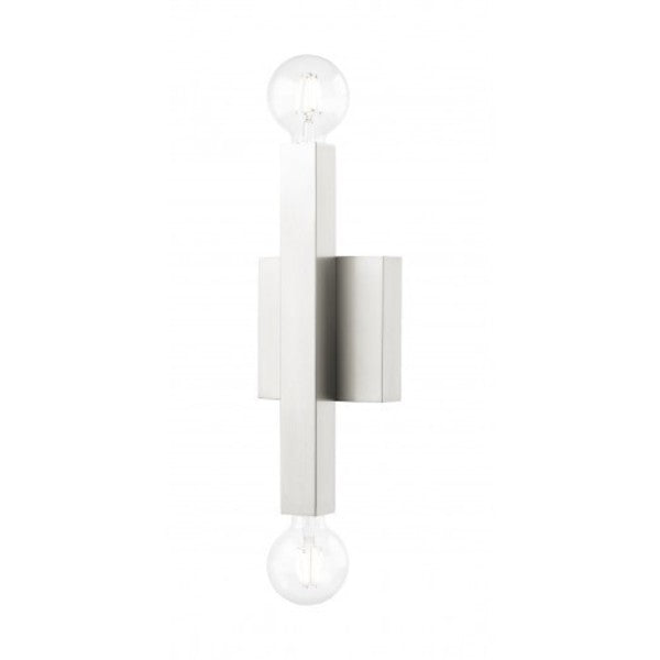 Brushed Nickel Sconce, 2 Light