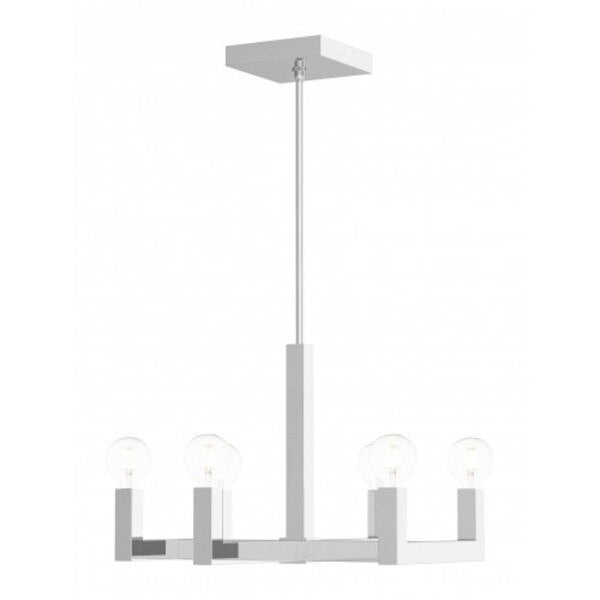 Polished Chrome Chandelier, 6 Light