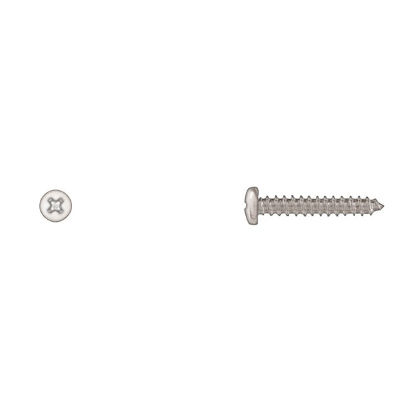 Sheet Metal Screw, #8 x 1 in, Zinc Plated Pan Head Phillips Drive
