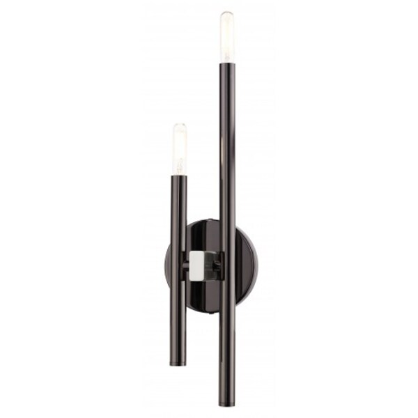Black Chrome ADA Double Sconce, 2 Light