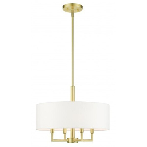 Satin BrassPendant Chandelier, 4 Light